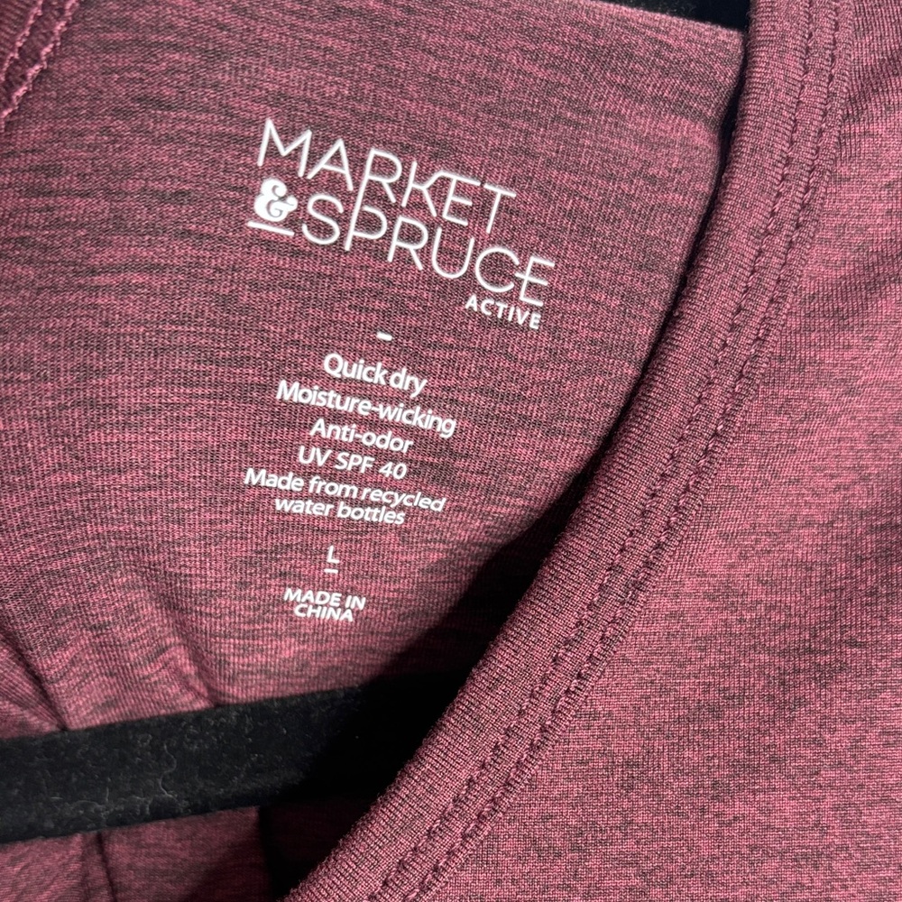 Market & Spruce Burgundy Long Sleeve Blouse - Picture 2 of 4